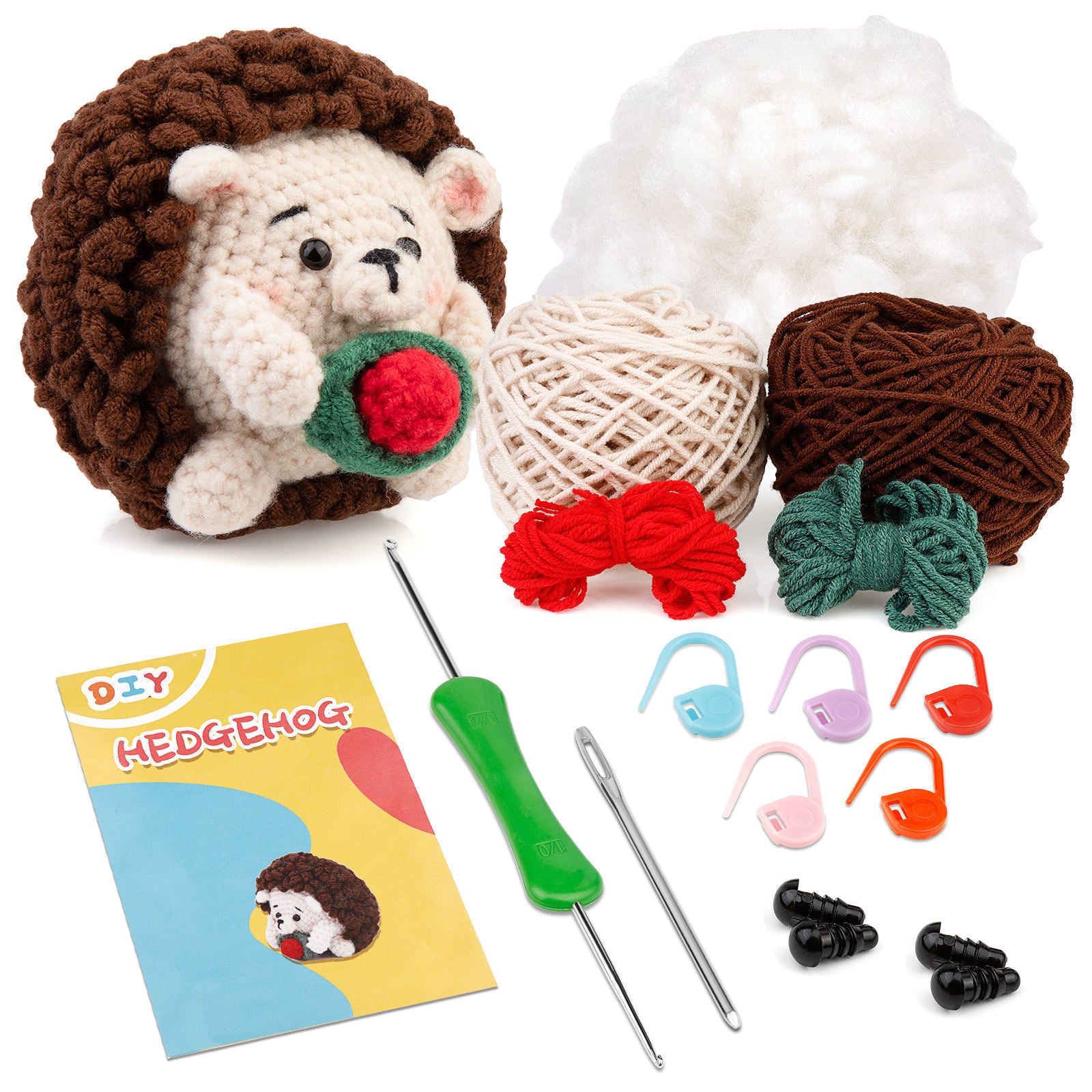 DIY Crochet Doll Kit – Knitting Plush Doll Material Package Set for Beginners