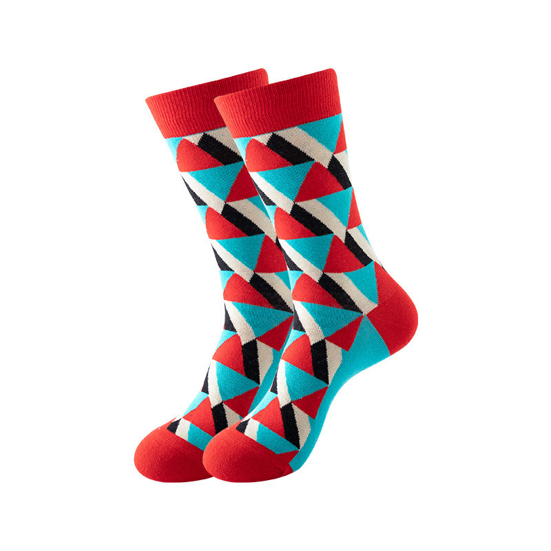 Trendy Mid-Calf Cotton Socks | Unisex Crew Socks | Fall Winter Fashion Socks