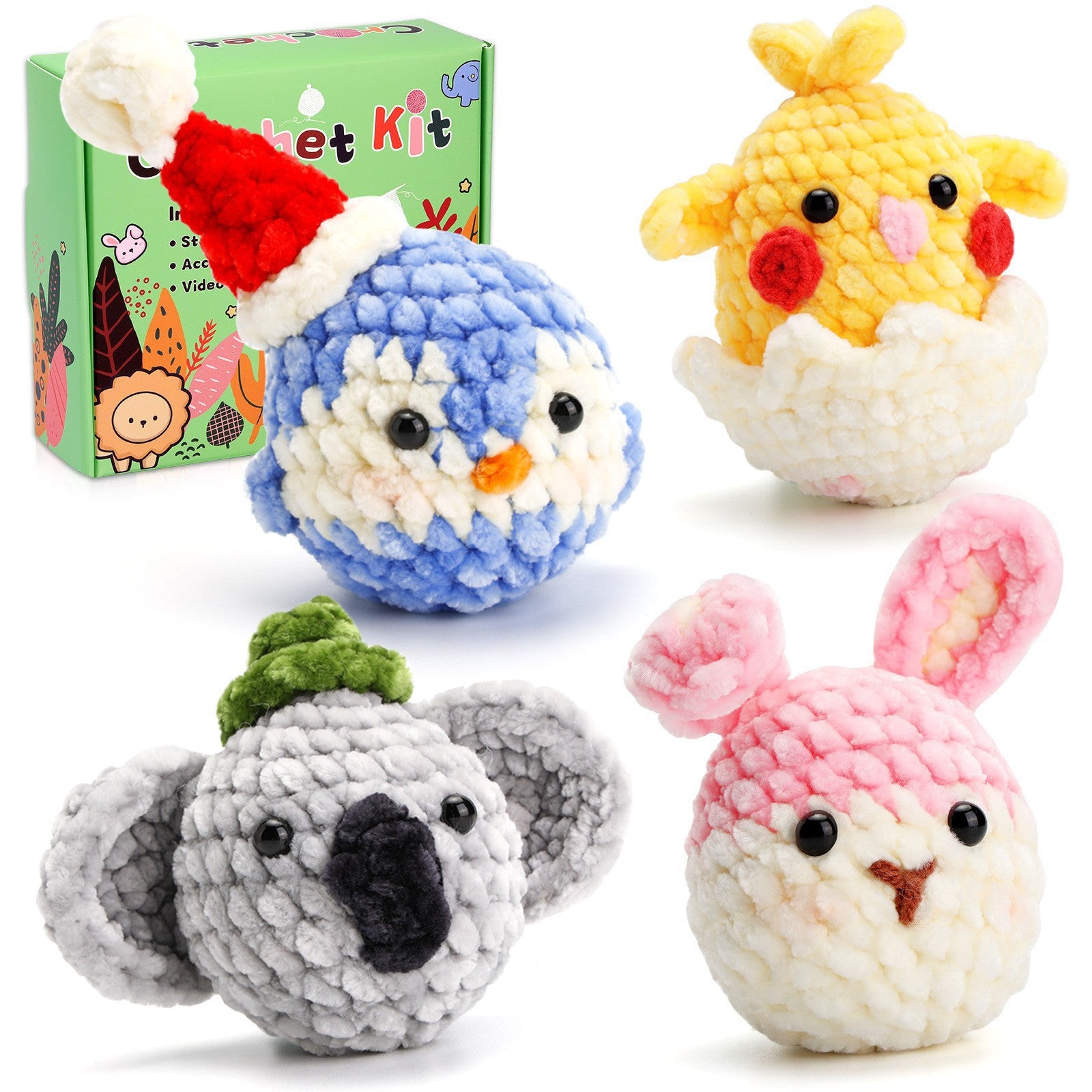 DIY Crochet Doll Kit – Knitting Plush Doll Material Package Set for Beginners